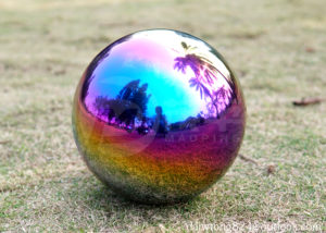 Colored steel ball