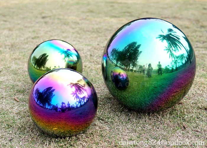 Colored steel ball