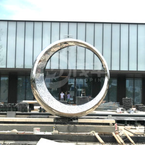 Large Outdoor Decorative Ring Stainless Steel Sculpture