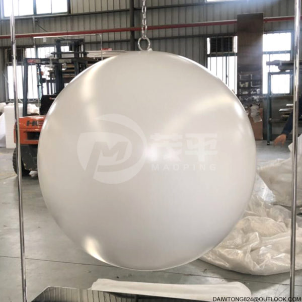 large stainless steel white sphere garden decorative sphere
