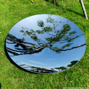 Mirror polished stainless steel concave convex disk hemisphere dome