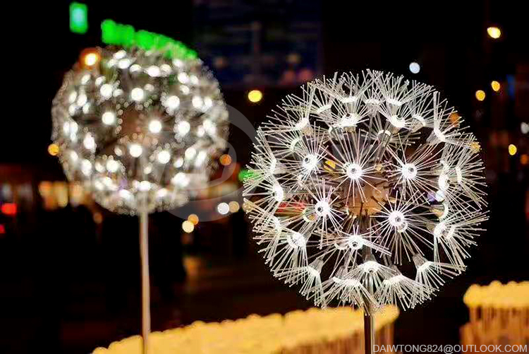 Stainless steel dandelion sculpture plant statue-3 - https://sphere ...