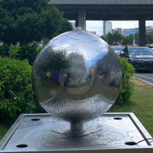 Stainless steel Water Feature sphere