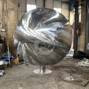 sanded non-polished stainless steel sphere