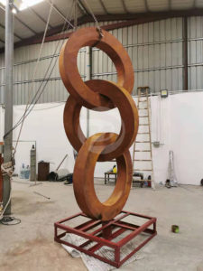 Circle Corten Steel Sculpture