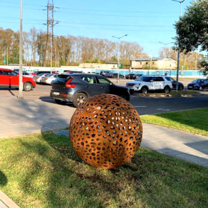 Metal Hollow Corten Steel sphere Sculpture