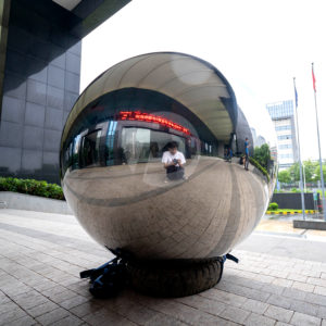mirror Stainless steel hollow sphere large gazing ball