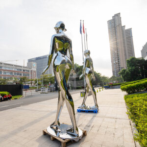 stainless steel Japan Sexy Robot sculpture-6