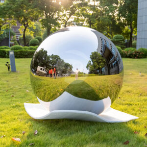 4 feet mirror polished stainless steel hollow sphere