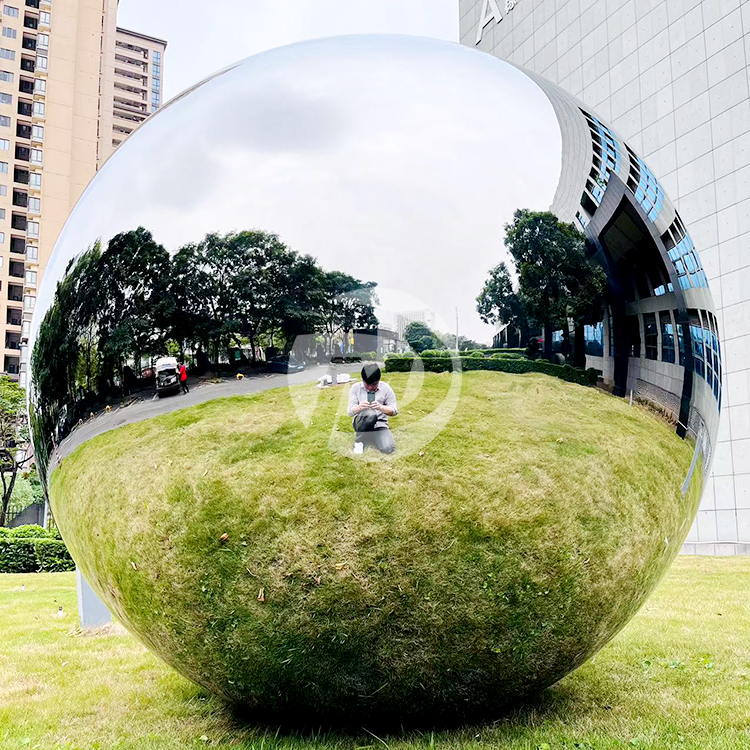 7 feet Large polished mirror stainless steel sphere
