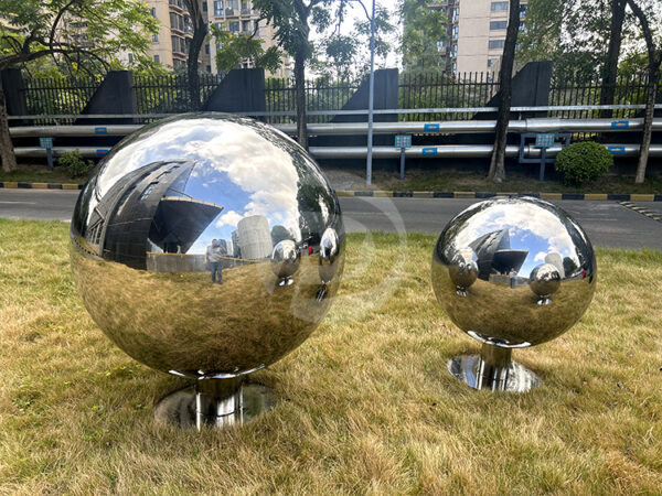 800mm 1000mm 1200mm stainless steel hollow sphere with base