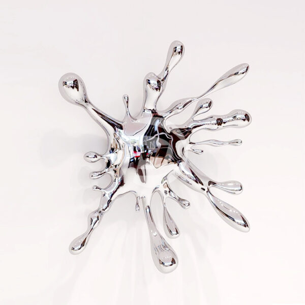 spray splash Mirror stainless steel sculpture