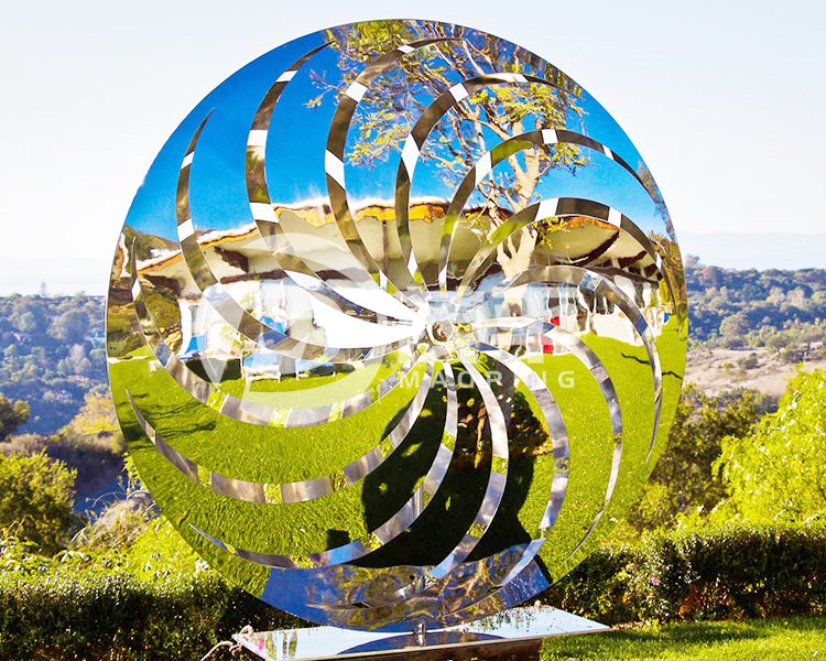 Stainless steel Pinwheel garden sculpture